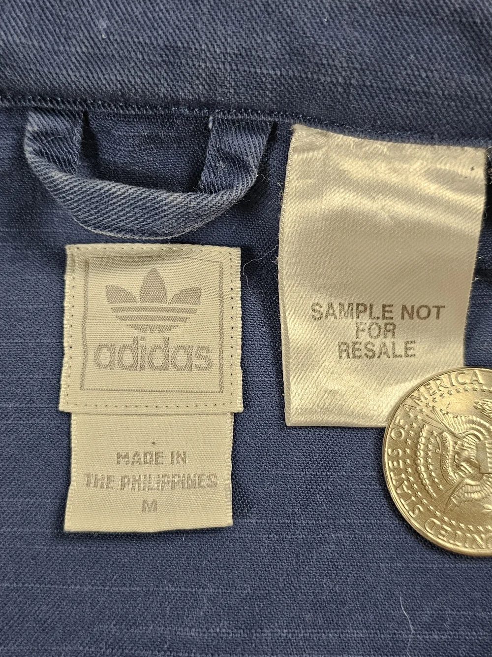 Adidas SAMPLE Full Zip Jacket White/Blue Colorblock Argentat